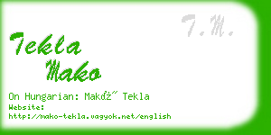 tekla mako business card